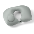 U-shaped inflatable travel pillow